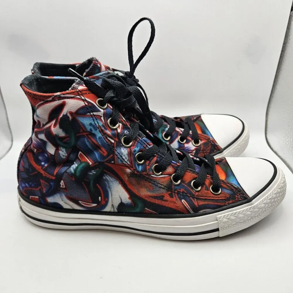 Converse CTAS Unisex Graffiti City Art Urban High Top Sneakers Size M8 W10 READ - Picture 2 of 9